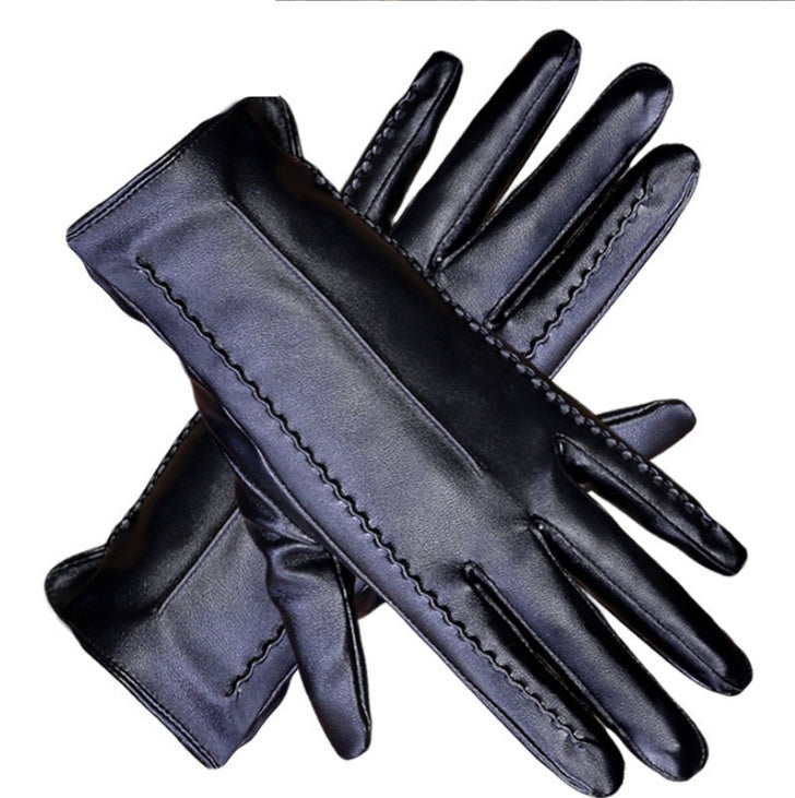 Fashionable Ladies Thick Warm Leather Gloves - Infinity Beautiful Boutique