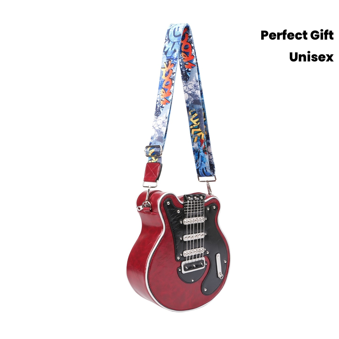 Premium Retro Guitar Crossbody Bag with Adjustable Strap