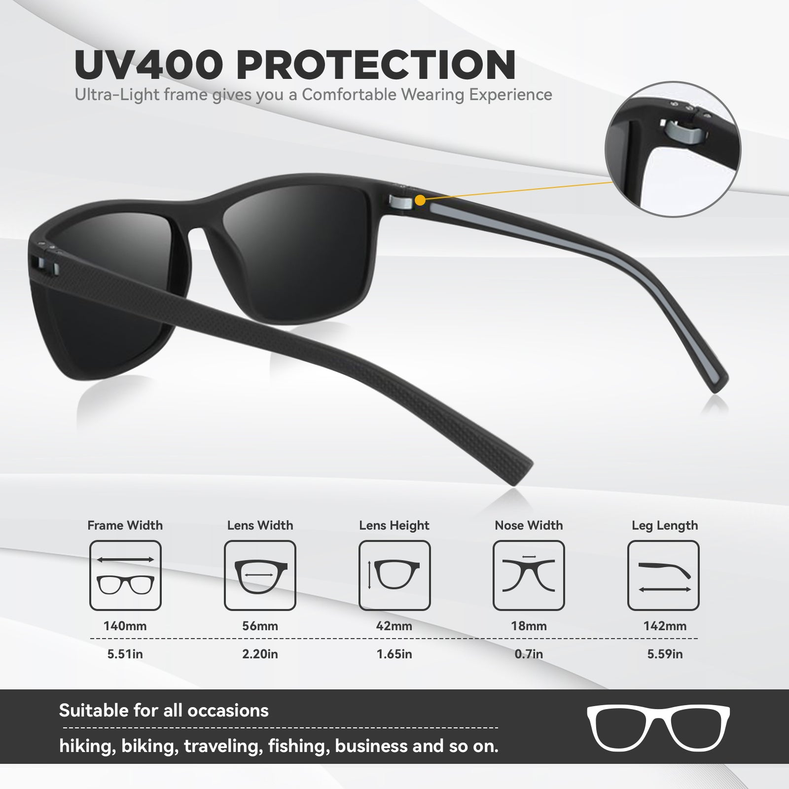 Infinity Beautiful Premium HD Polarized Sunglasses – UV400 Protection, Anti-Scratch, and High-Clarity Lenses - Infinity Beautiful Boutique