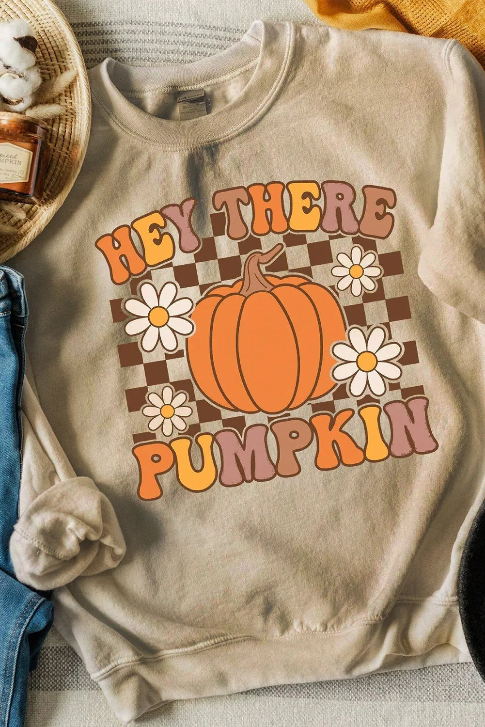 Pumpkin Graphic Long Sleeve Sweatshirt - Infinity Beautiful Boutique