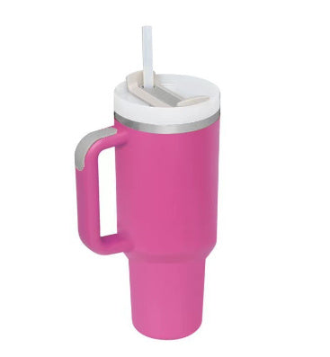 40oz Tumbler – Insulated Stainless Steel with Handle & Straw - Infinity Beautiful Boutique