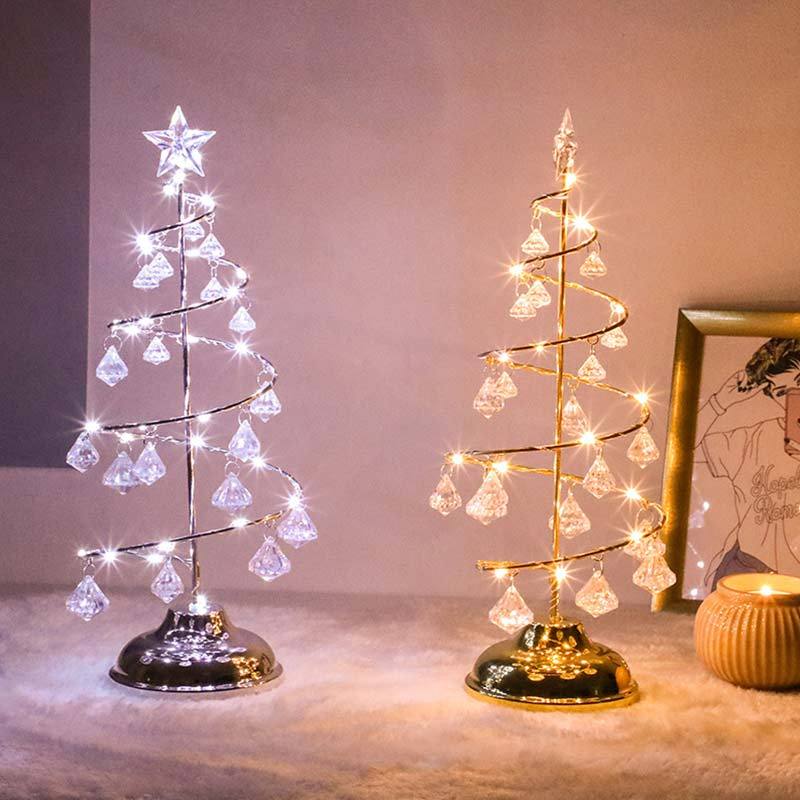 Crystal Christmas Tree Led Lights Indoor Decoration Fairy Lights Bedroom String Lights - Infinity Beautiful Boutique