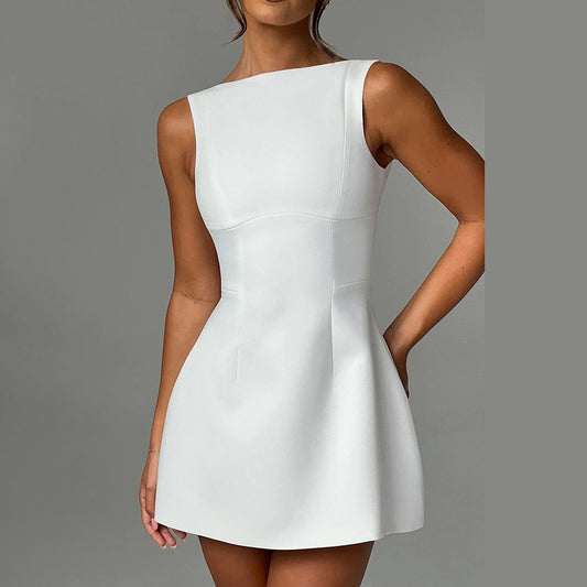 Infinity Beautiful Backless Mini Dress – Sexy Slim-Fit Sleeveless Summer Style - Infinity Beautiful Boutique