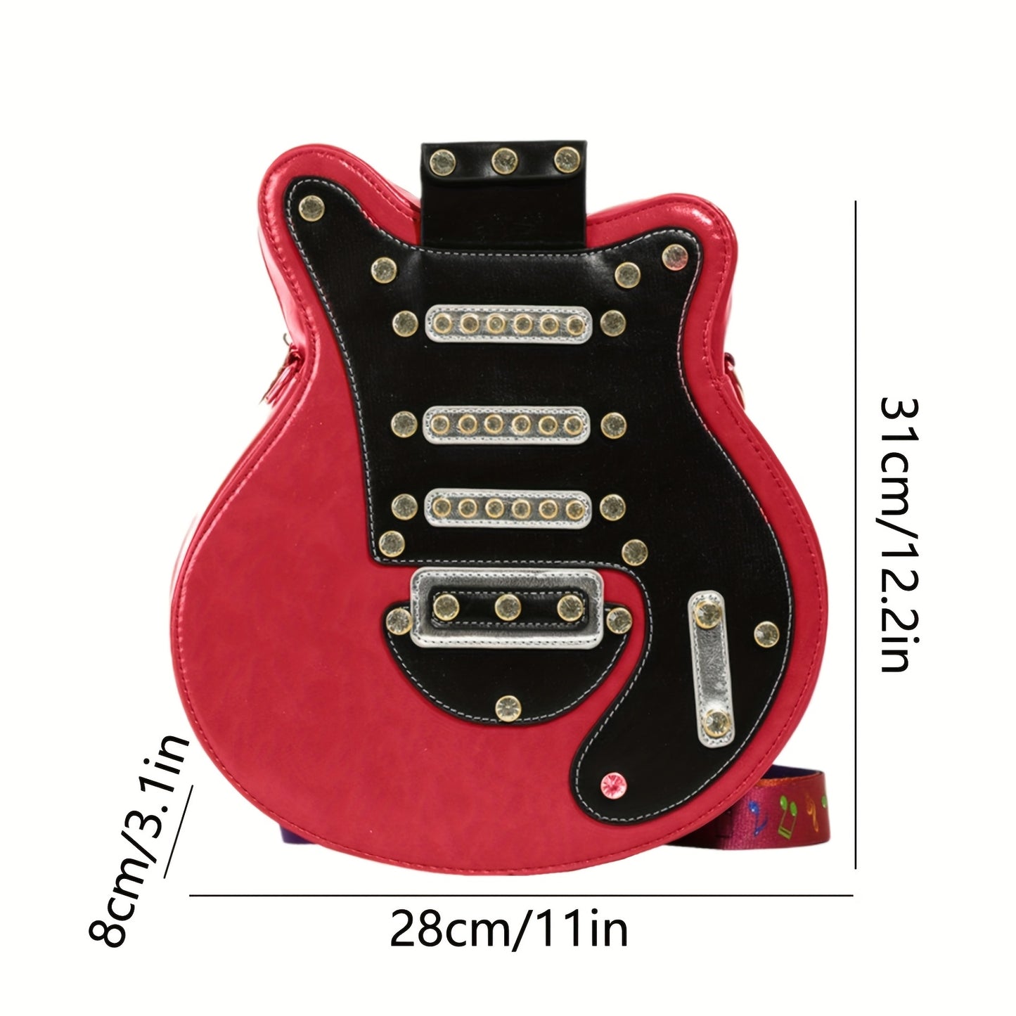 Guitar-Shaped Crossbody Bag – Trendy Musical Instrument Purse for Music Lovers