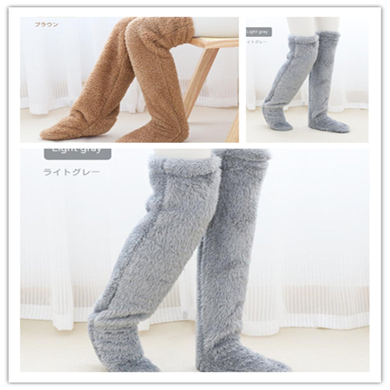 Infinity Beautiful Over-the-Knee Fuzzy Socks – Winter Warm Sleep & Lounge Stockings - Infinity Beautiful Boutique