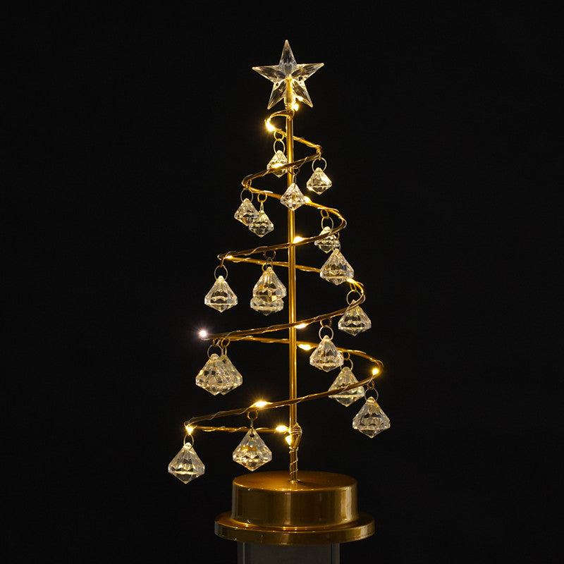 Crystal Christmas Tree Led Lights Indoor Decoration Fairy Lights Bedroom String Lights - Infinity Beautiful Boutique