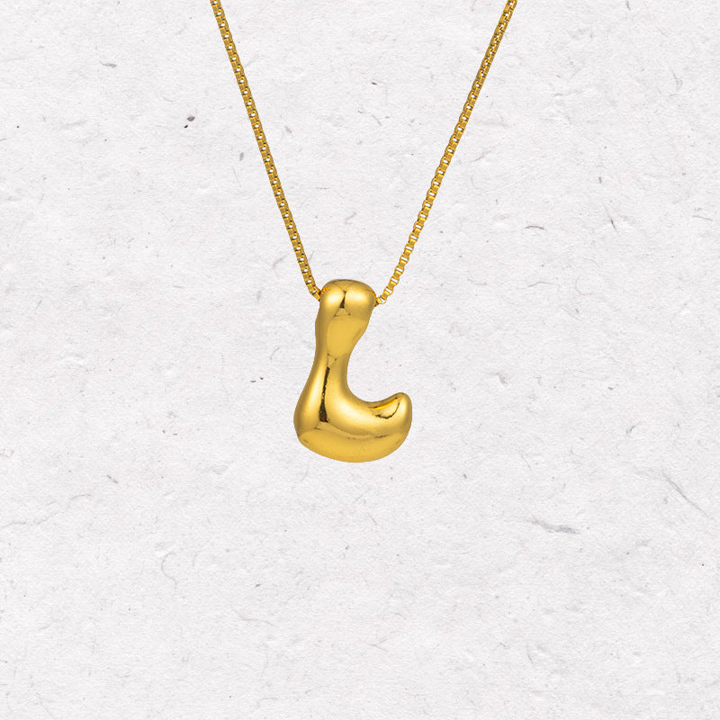 Gold Letter Initial Necklace – Statement Chain Jewelry