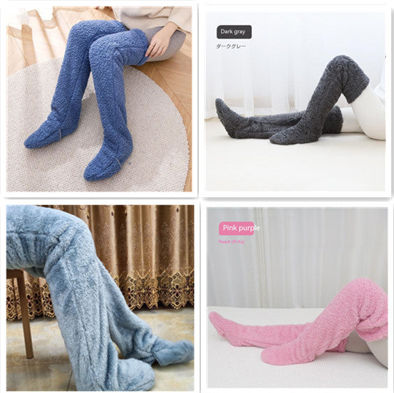 Infinity Beautiful Over-the-Knee Fuzzy Socks – Winter Warm Sleep & Lounge Stockings - Infinity Beautiful Boutique