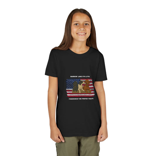 Barkin' Like It's 1776 – Youth Patriotic Pup Tee