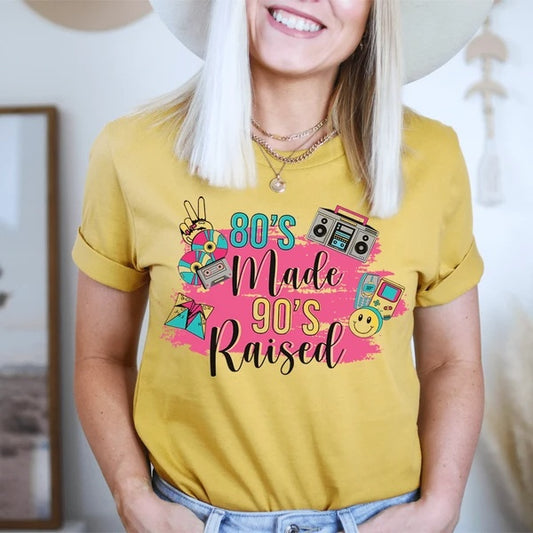 Infinity Beautiful “80’s Made 90’s Raised” T-Shirt – Retro Graphic Tee for Women - Infinity Beautiful Boutique