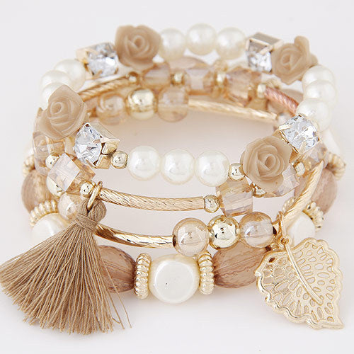 Infinity Beautiful Fashion Trend Pearl and Crystal Charm Bracelet - Infinity Beautiful Boutique