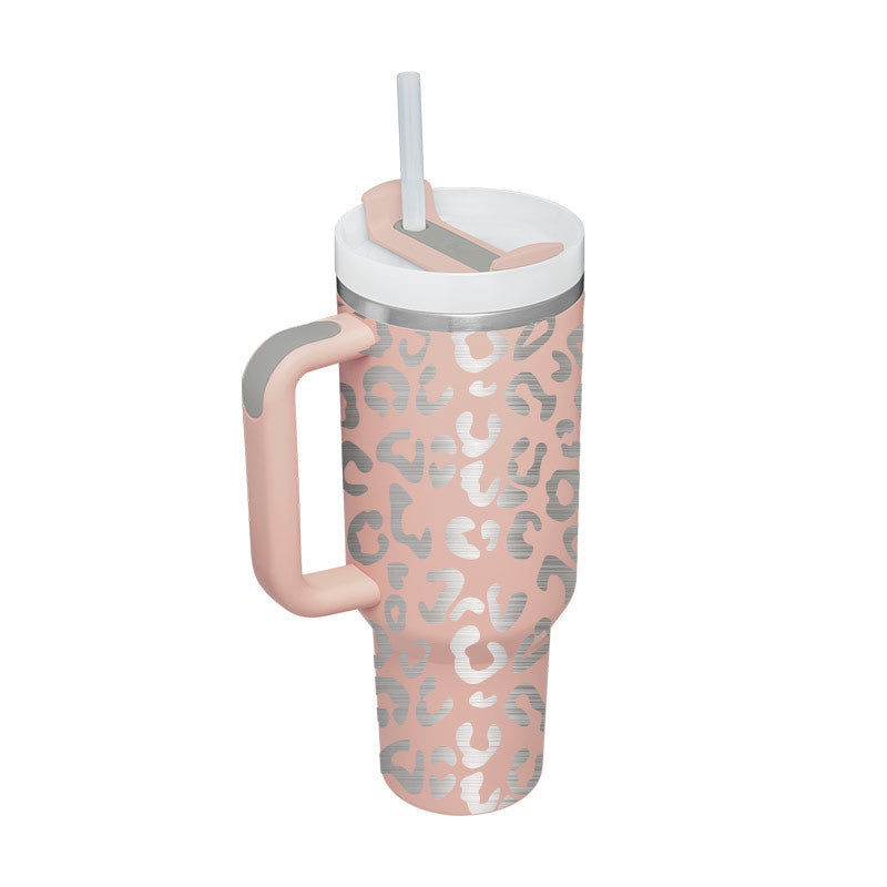 40oz Tumbler – Insulated Stainless Steel with Handle & Straw - Infinity Beautiful Boutique