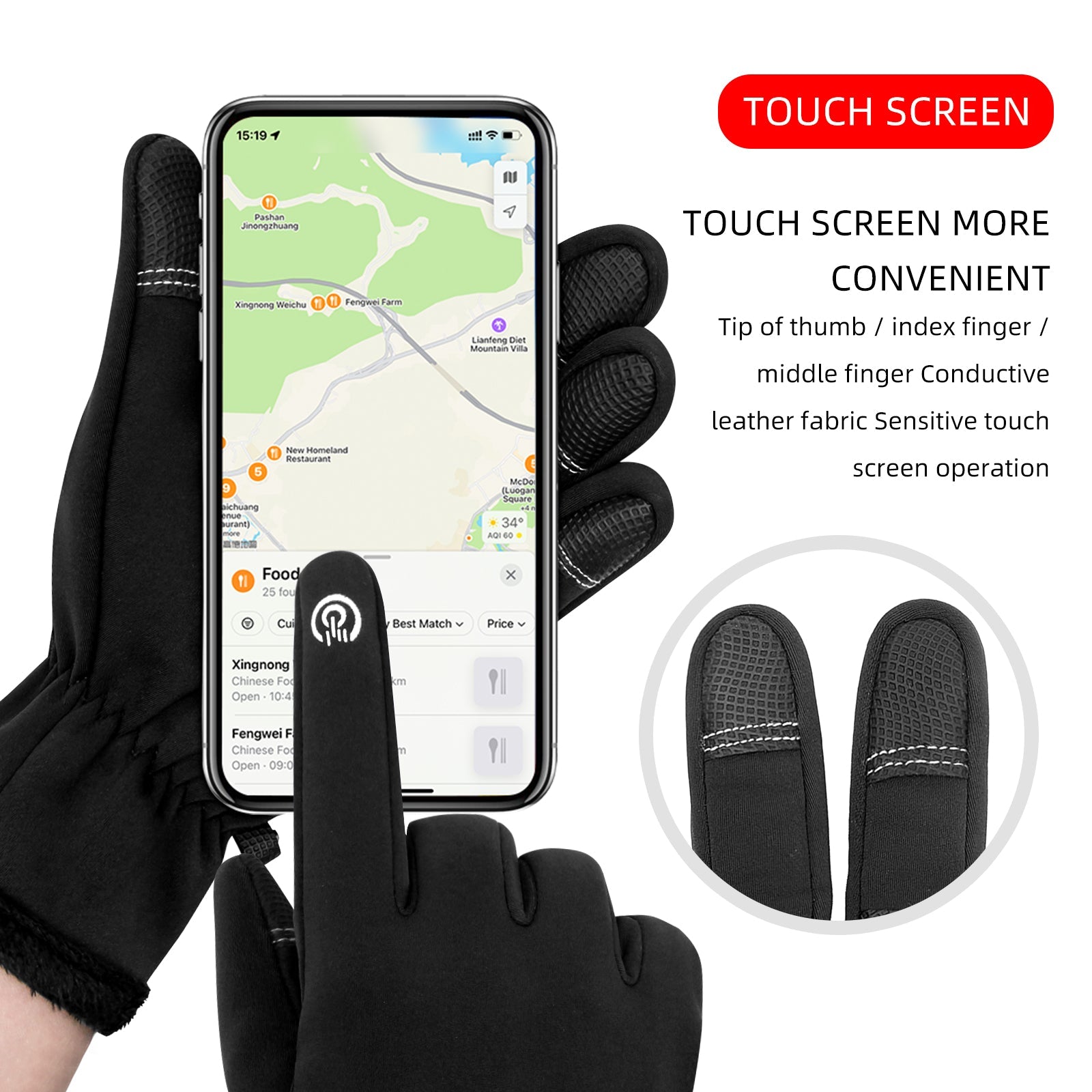Winter Warm Gloves Touch Screen Gloves for Men Women Anti-Slip Driving - Infinity Beautiful Boutique