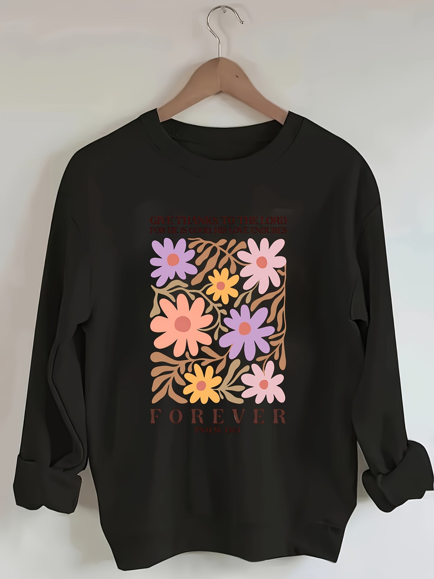 Women’s Psalm 136:1 Faith Hoodie – Soft Casual Wear