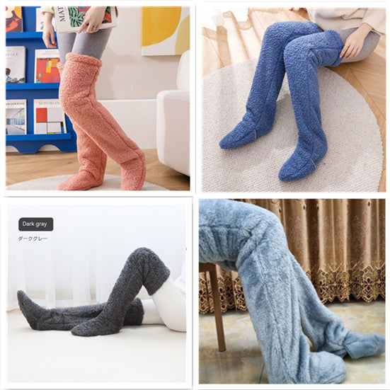 Infinity Beautiful Over-the-Knee Fuzzy Socks – Winter Warm Sleep & Lounge Stockings - Infinity Beautiful Boutique