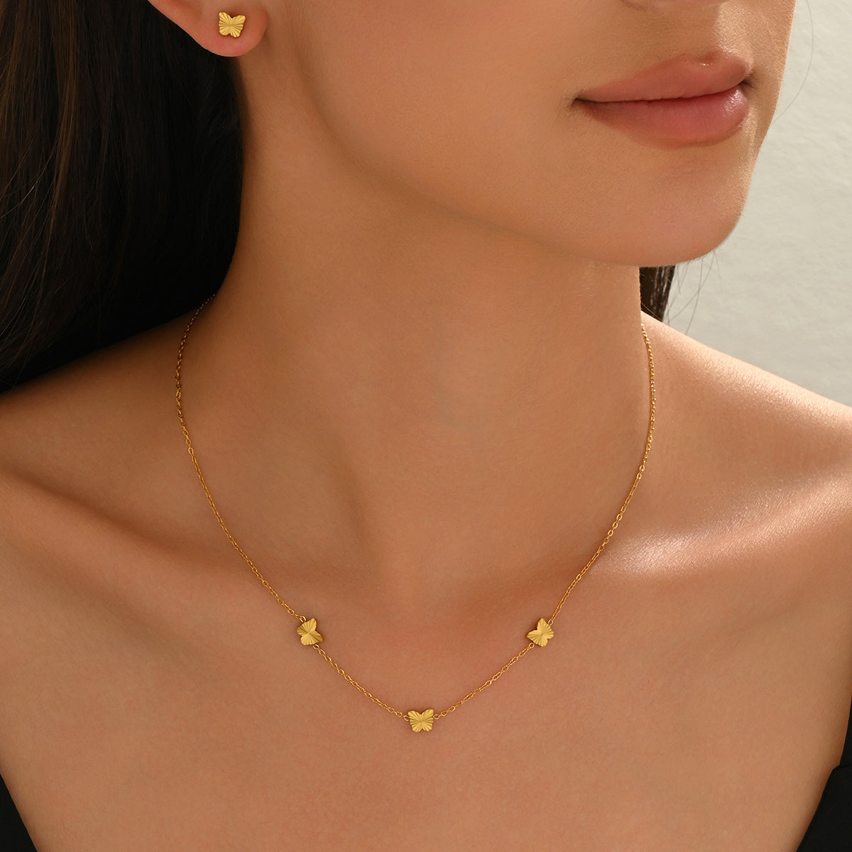 Infinity Beautiful Gold Stainless Steel Heart Jewelry Set - Infinity Beautiful Boutique