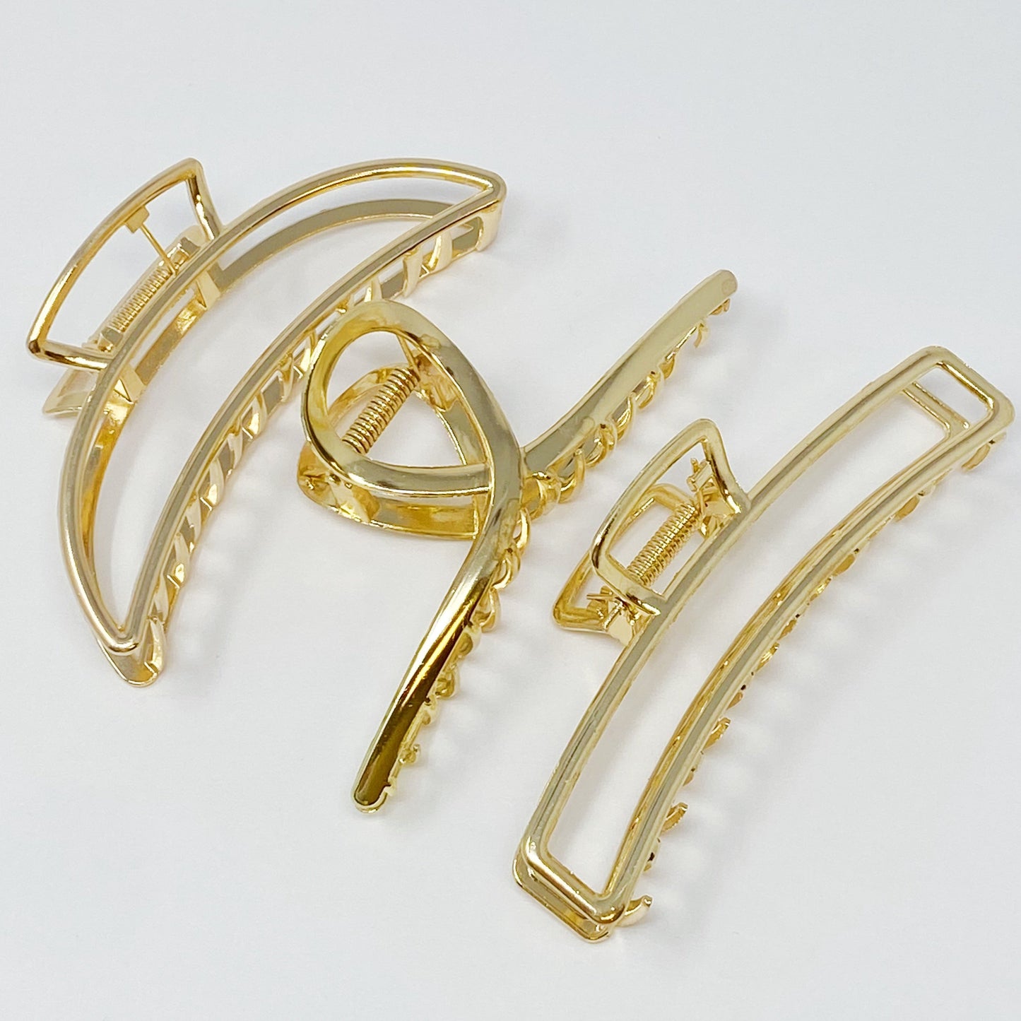 Infinity Beautiful Trio Gold Hair Claw Set