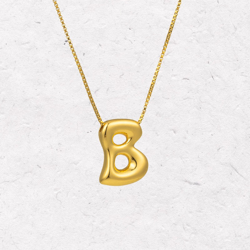 Gold Letter Initial Necklace – Statement Chain Jewelry