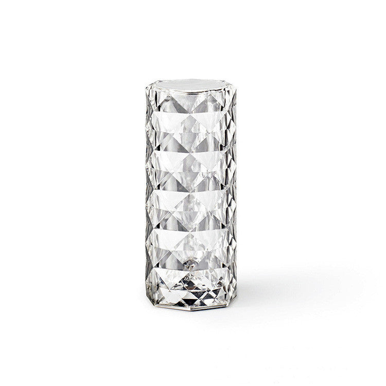 Nordic Crystal Lamp USB Table Lamps Bedroom Touch Dimming Atmosphere Diamond Night Light Rose Projector Lamp Decor - Infinity Beautiful Boutique