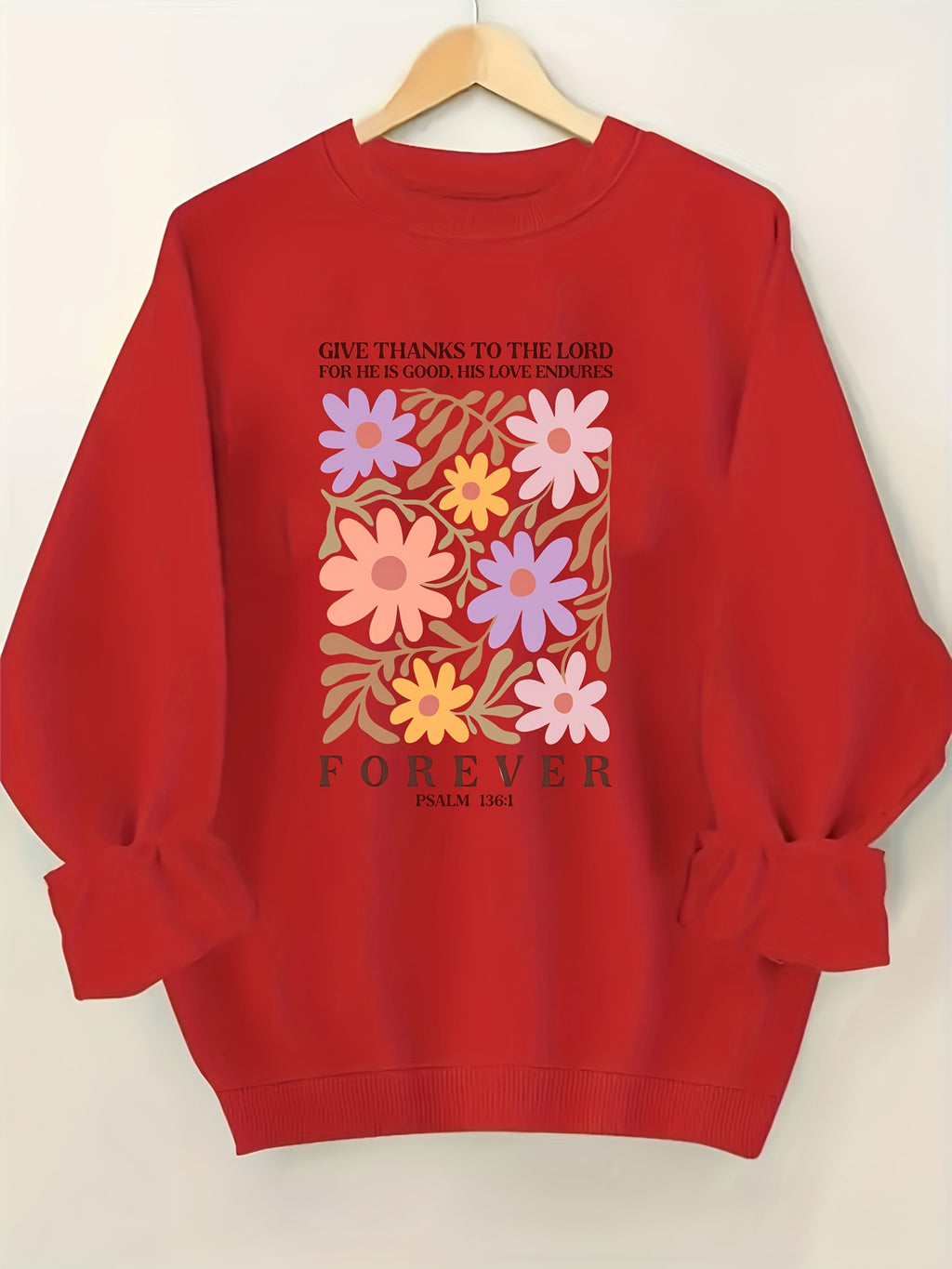 Women’s Psalm 136:1 Faith Hoodie – Soft Casual Wear