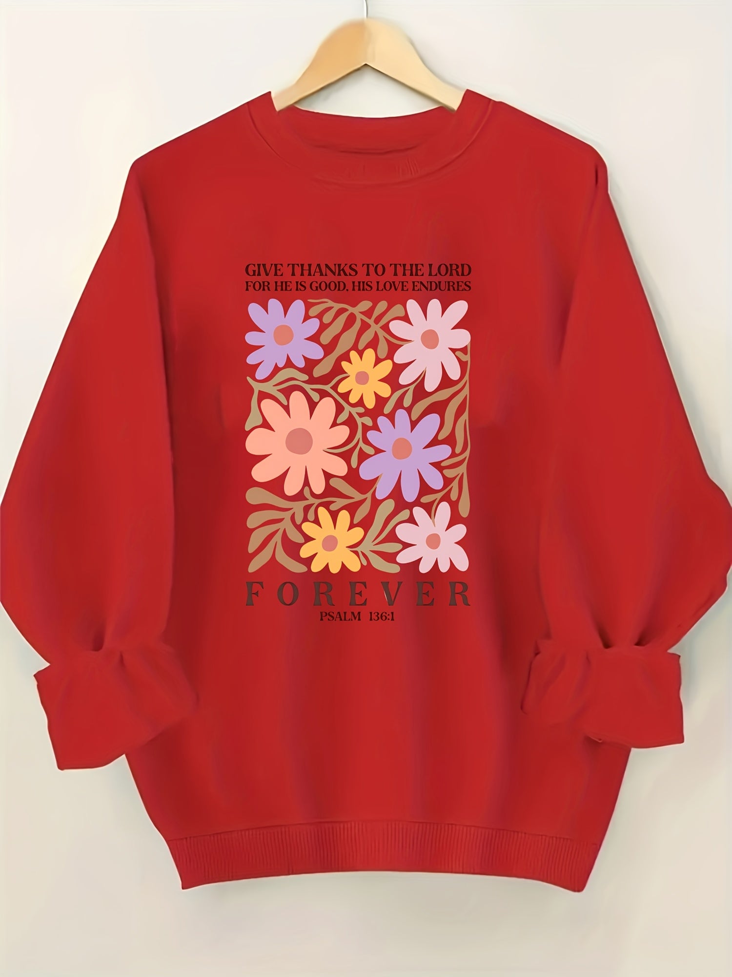 Women’s Psalm 136:1 Faith Hoodie – Soft Casual Wear