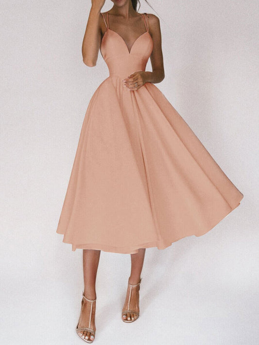 Infinity Beautiful V-Neck Suspender Dress – Sexy A-Line Summer Fashion Style - Infinity Beautiful Boutique