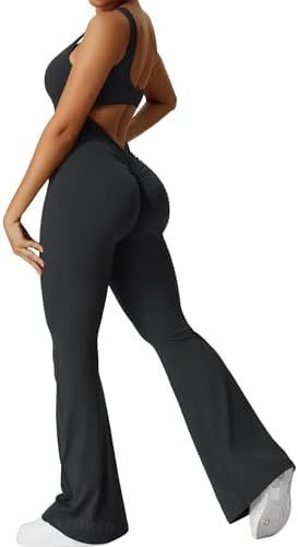 Infinity Beautiful Sleeveless Flare Jumpsuit – Yoga & Fitness One-Piece for Women - Infinity Beautiful Boutique