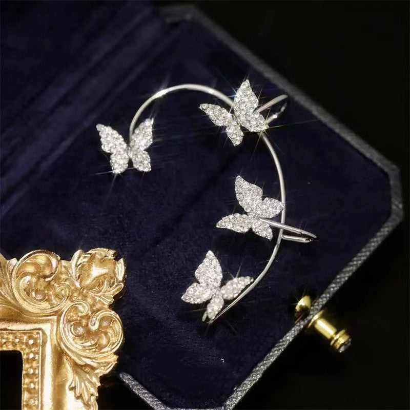 Fashion Earring Butterfly Ear Clip And Ear Hook Jewelry - Infinity Beautiful Boutique
