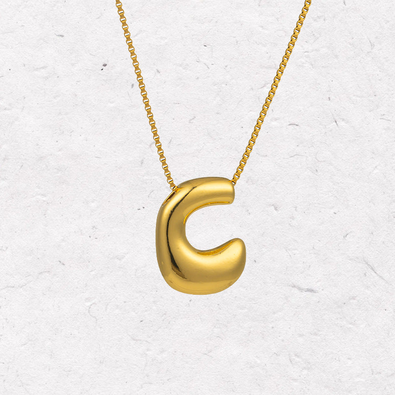 Gold Letter Initial Necklace – Statement Chain Jewelry