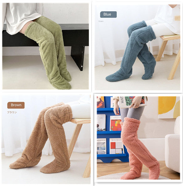 Infinity Beautiful Over-the-Knee Fuzzy Socks – Winter Warm Sleep & Lounge Stockings - Infinity Beautiful Boutique