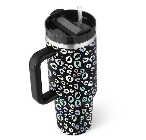 40oz Tumbler – Insulated Stainless Steel with Handle & Straw - Infinity Beautiful Boutique