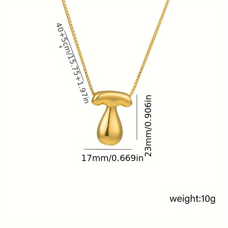 Initial Letter Necklace – 3D Pendant, Stainless Steel Chain