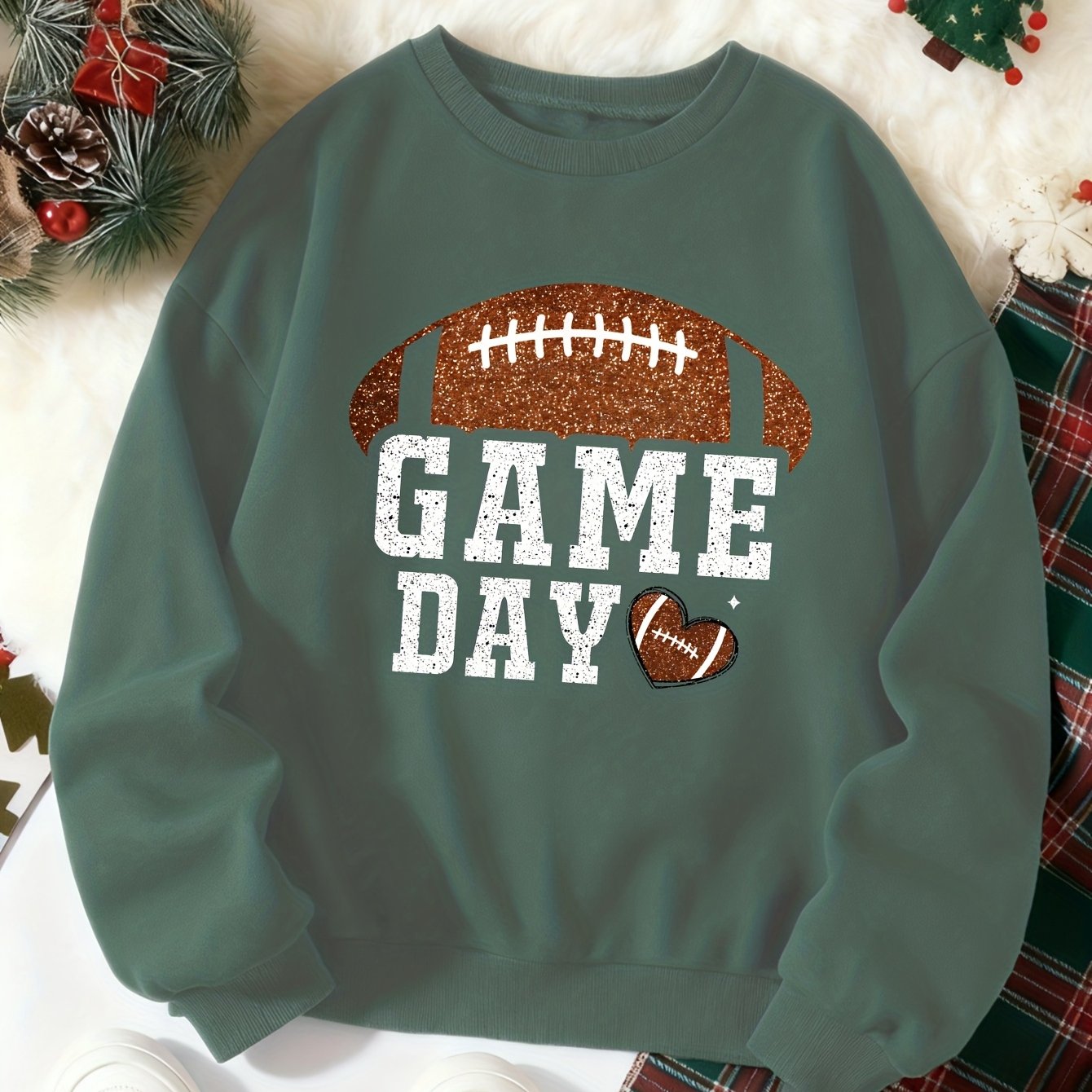 Game Day Football Glitter Sweatshirt