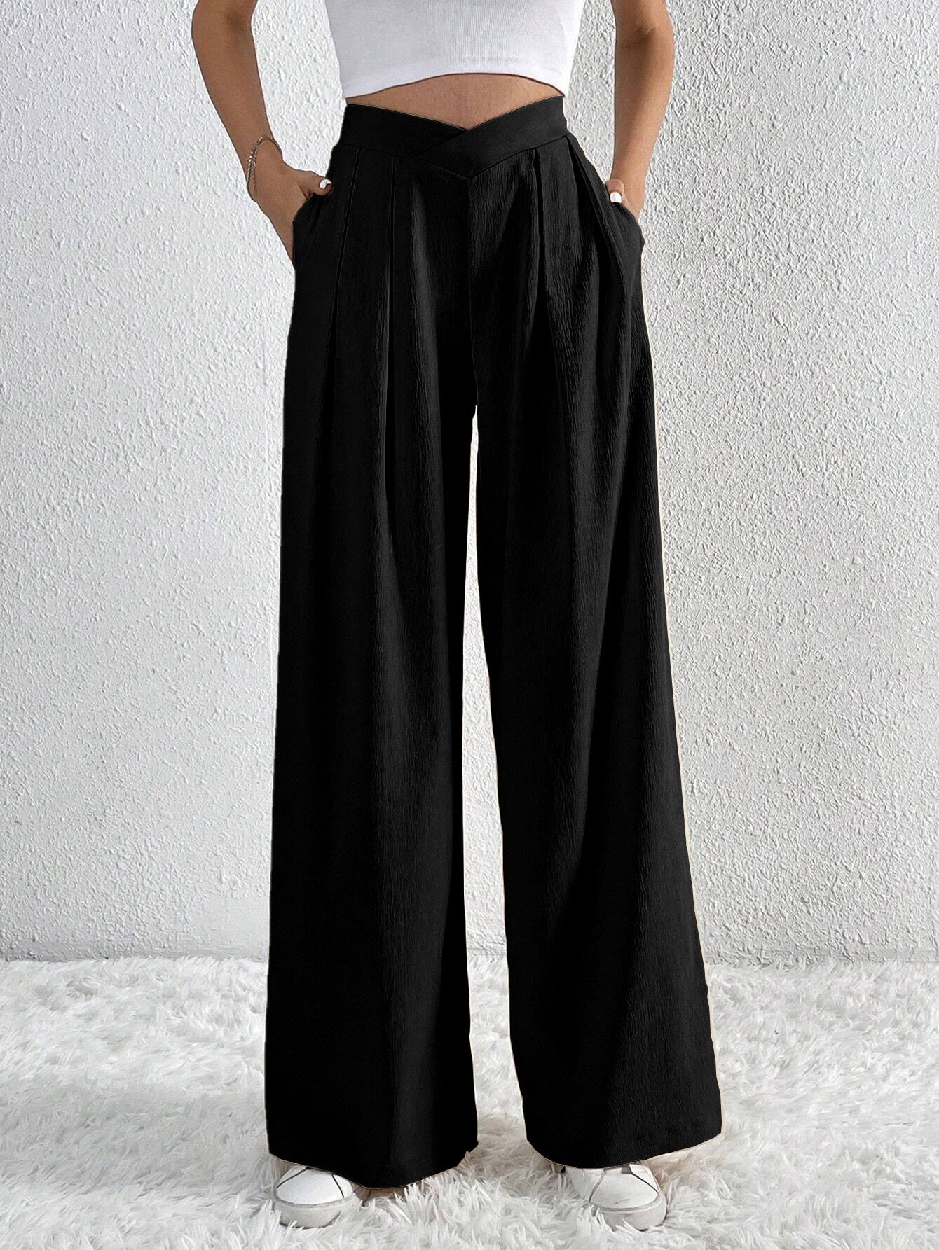 Infinity Beautiful Summer Flow Pants – Solid Pleated Wide-Leg Style for Effortless Comfort & Versatile Wear