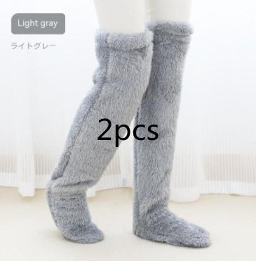 Infinity Beautiful Over-the-Knee Fuzzy Socks – Winter Warm Sleep & Lounge Stockings - Infinity Beautiful Boutique