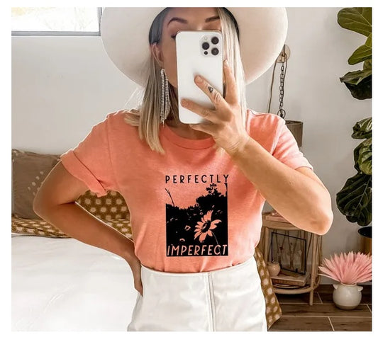 Infinity Beautiful “Perfectly Imperfect” Boho T-Shirt – Inspirational Gift Tee for Her