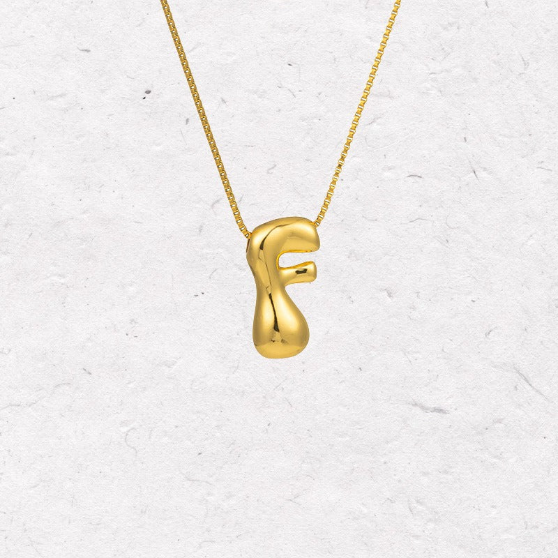 Gold Letter Initial Necklace – Statement Chain Jewelry