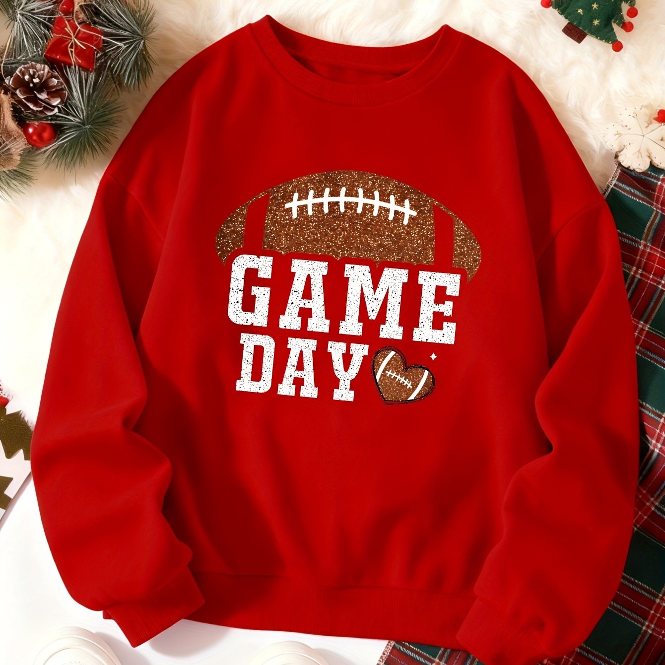 Game Day Football Glitter Sweatshirt