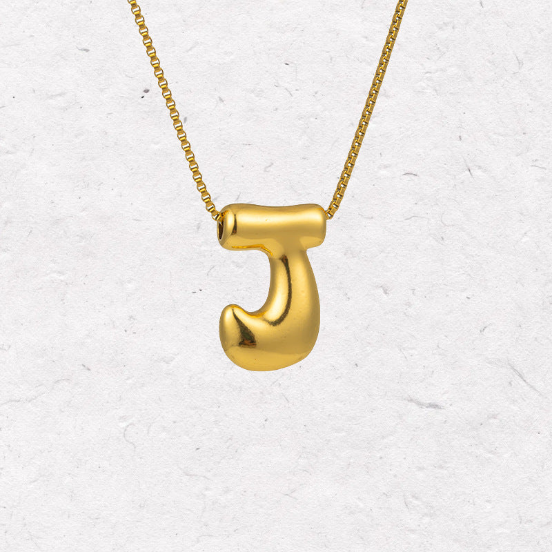 Gold Letter Initial Necklace – Statement Chain Jewelry