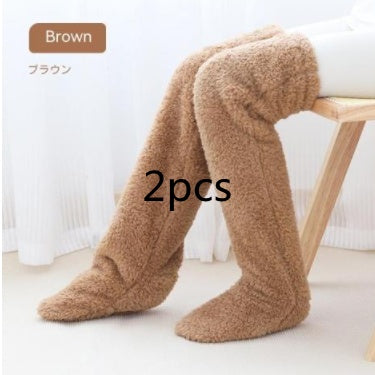 Infinity Beautiful Over-the-Knee Fuzzy Socks – Winter Warm Sleep & Lounge Stockings - Infinity Beautiful Boutique
