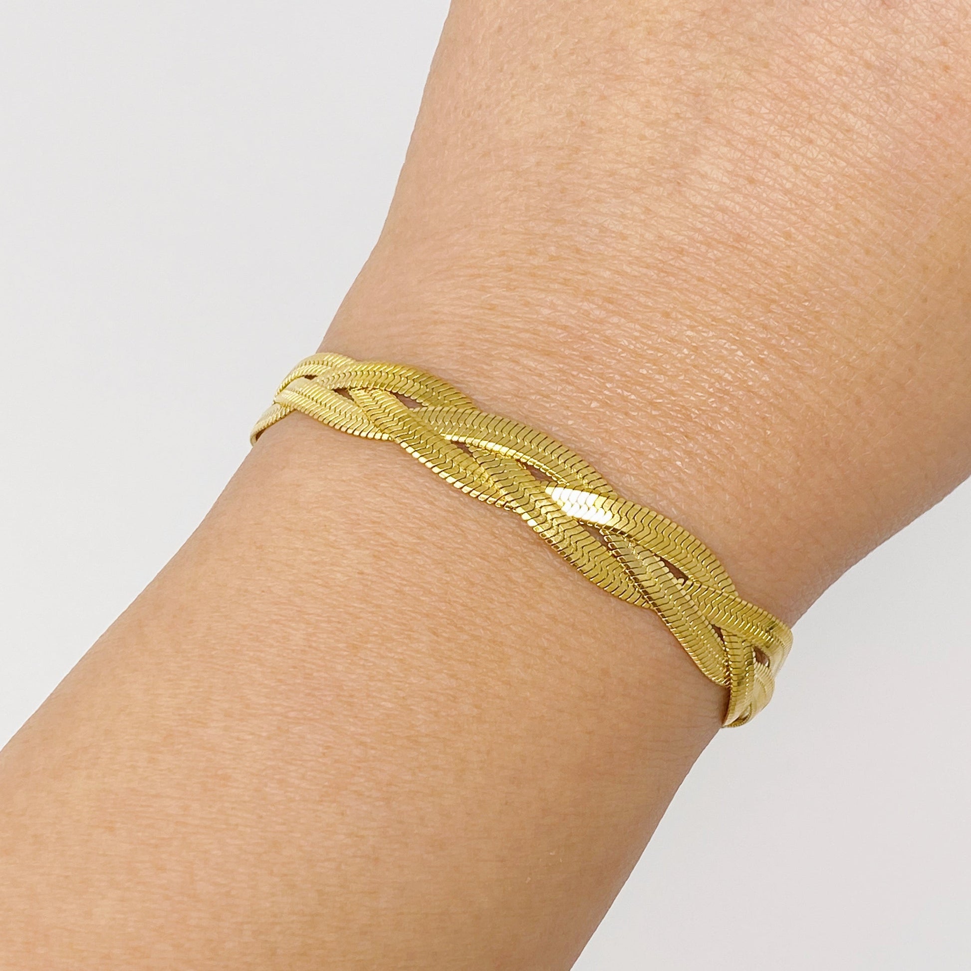 Infinity Beautiful Twisted Herringbone Chain Bracelet - Infinity Beautiful Boutique