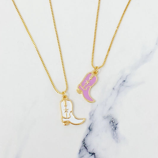 Infinity Beautiful Cowgirl Boot Pendant Necklace - Infinity Beautiful Boutique