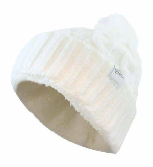 Warmest Plush Insulated Cuff Knit Pom Women Winter Beanie Hat Warm - Infinity Beautiful Boutique