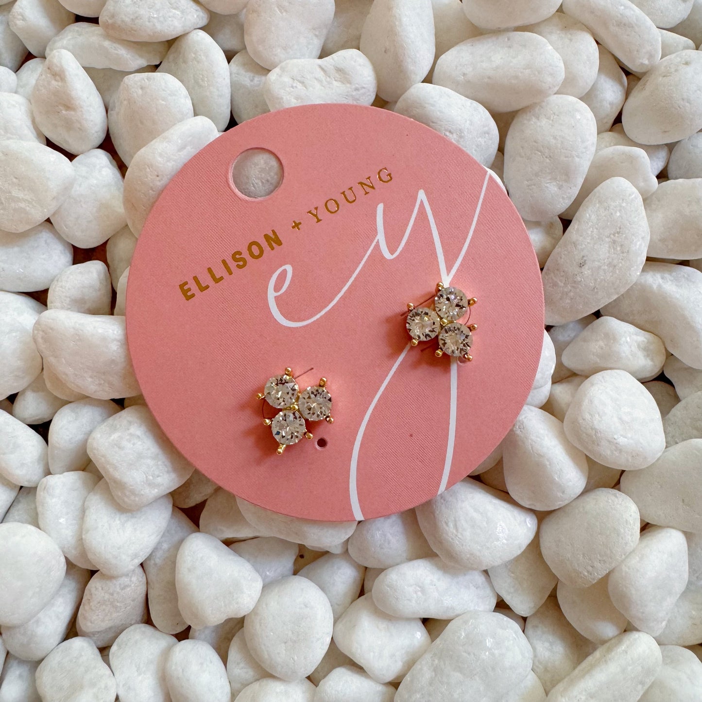 Infinity Beautiful Elegant Trio Gem Stud Earrings - Infinity Beautiful Boutique