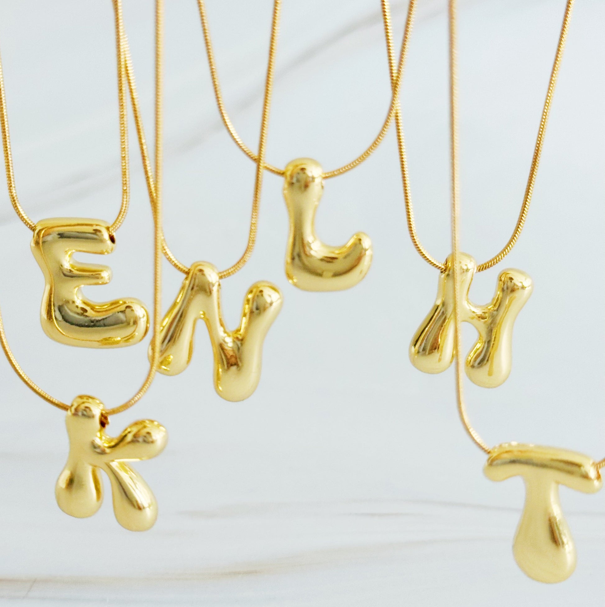 Balloon Letter Initial Necklace - Infinity Beautiful Boutique