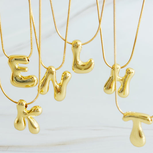 Balloon Letter Initial Necklace - Infinity Beautiful Boutique