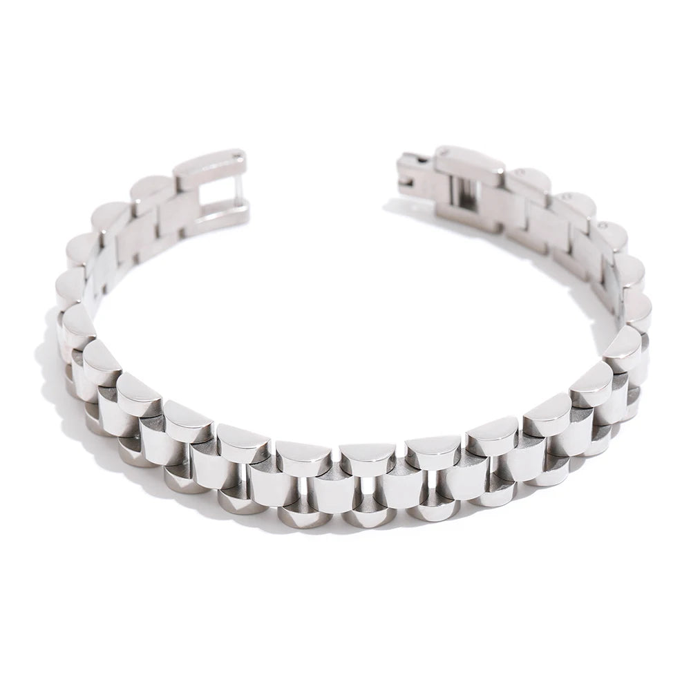 Vintage Gold Plated Stainless Steel Chain Bracelet Waterproof