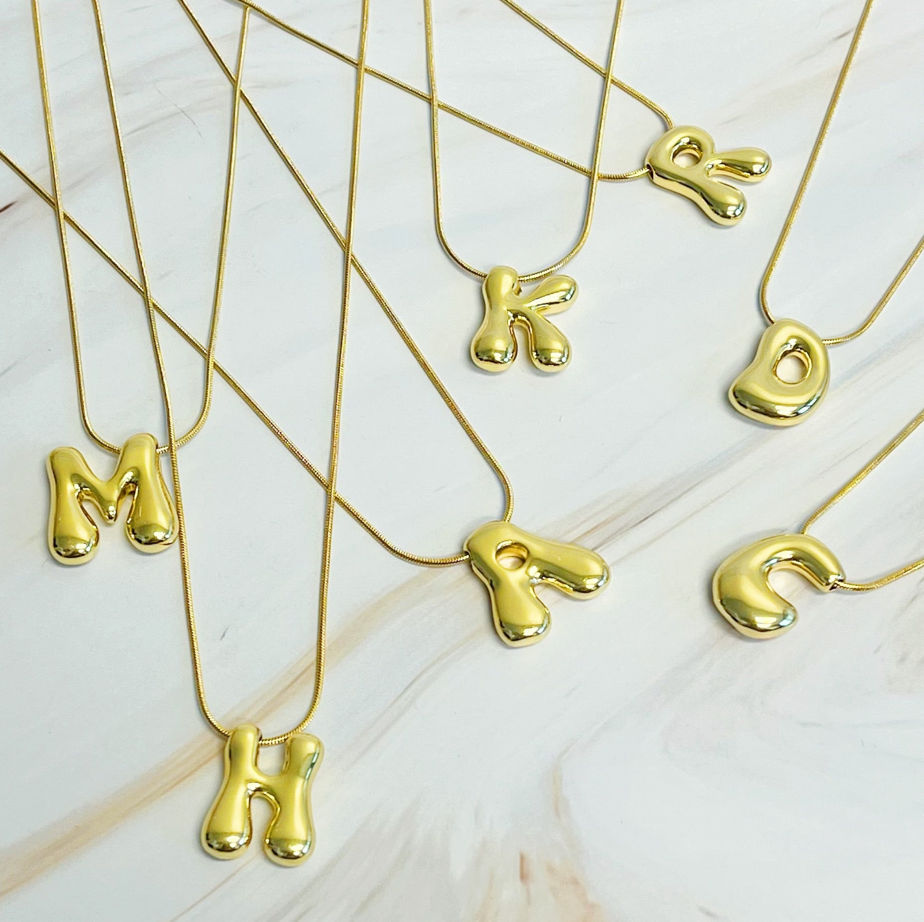 Balloon Letter Initial Necklace - Infinity Beautiful Boutique