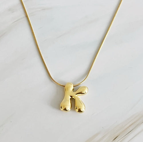 Balloon Letter Initial Necklace - Infinity Beautiful Boutique