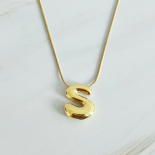 Balloon Letter Initial Necklace - Infinity Beautiful Boutique